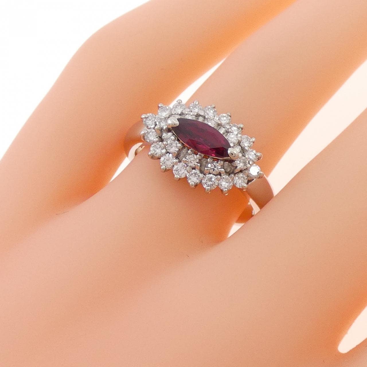 PT900 Ruby Ring 0.53CT