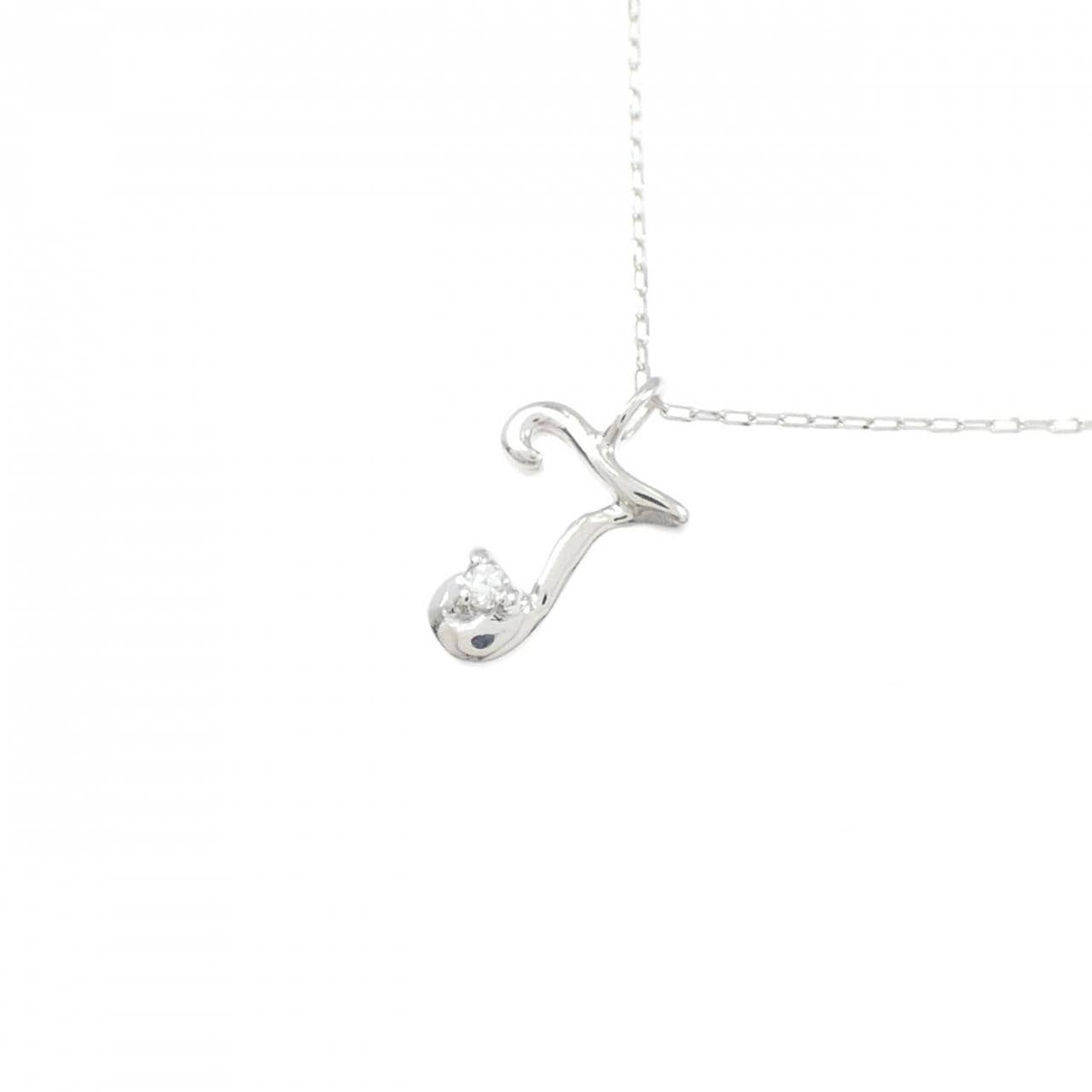 K10WG ダイヤモンド ネックレス 0.01CT