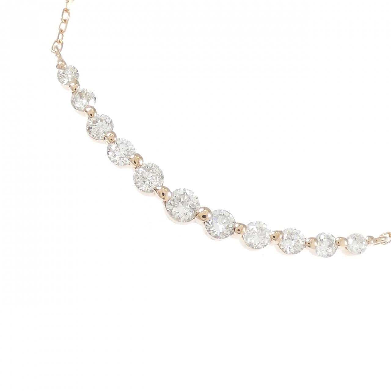 K18PG ダイヤモンド ネックレス 0.50CT
