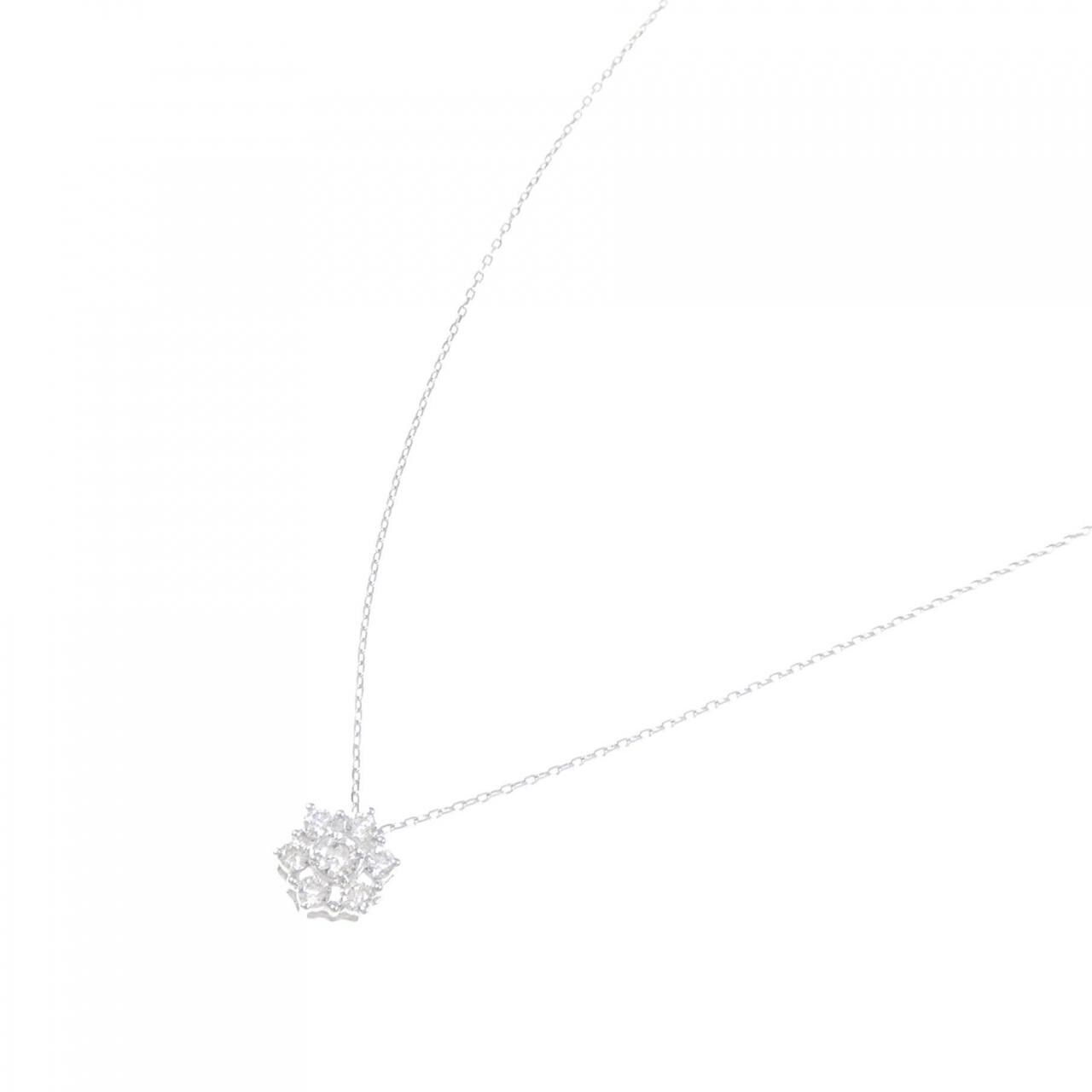 コメ兵｜K18WG フラワー ダイヤモンド ネックレス 0.18CT｜ジュエリー