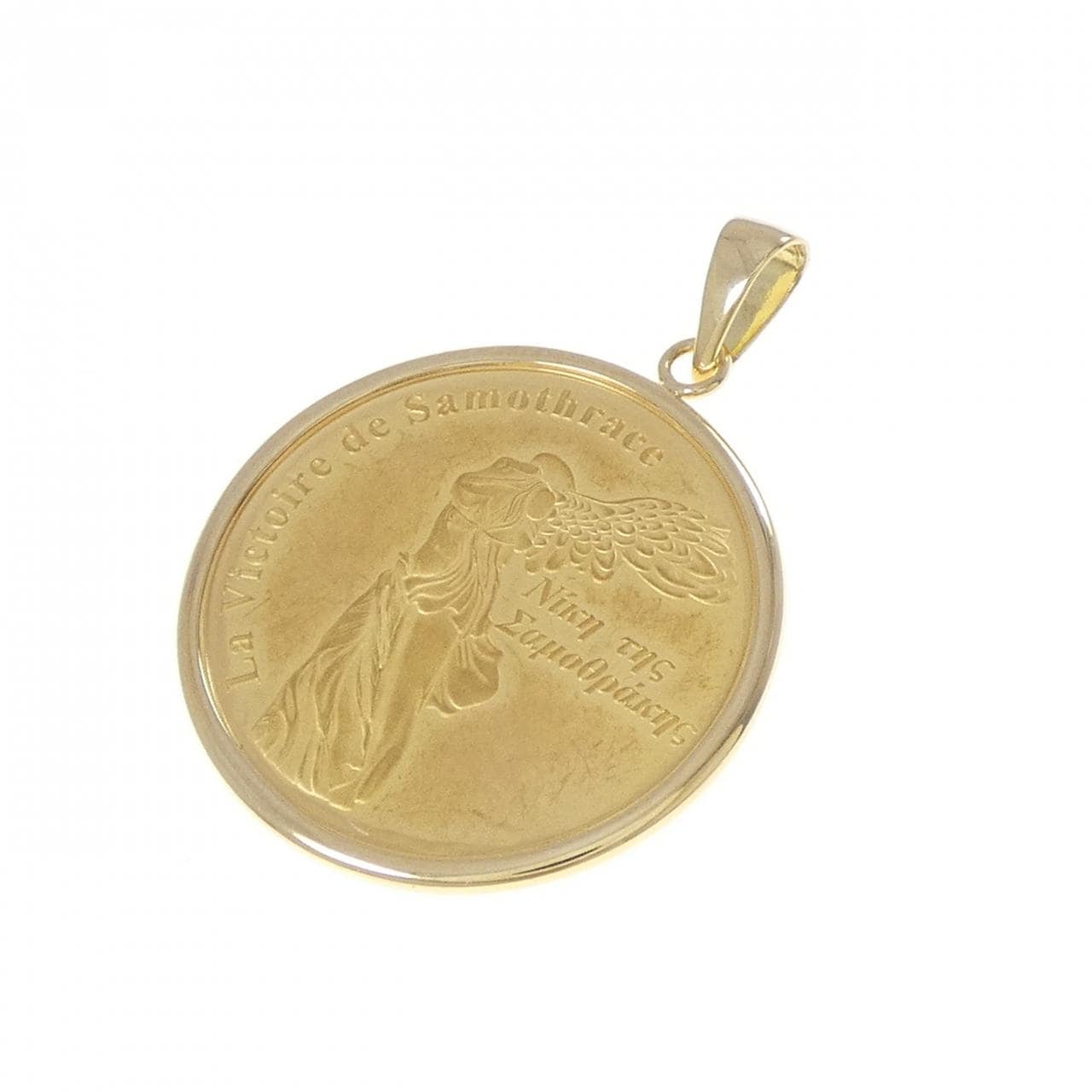 K18YG(枠) コイン ペンダント