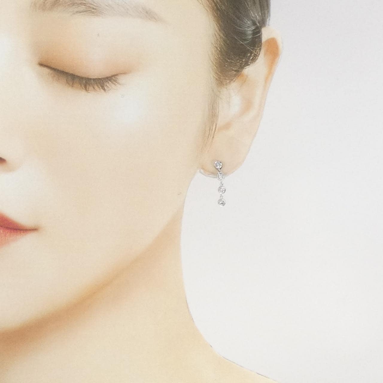 PT900 ダイヤモンド ピアス