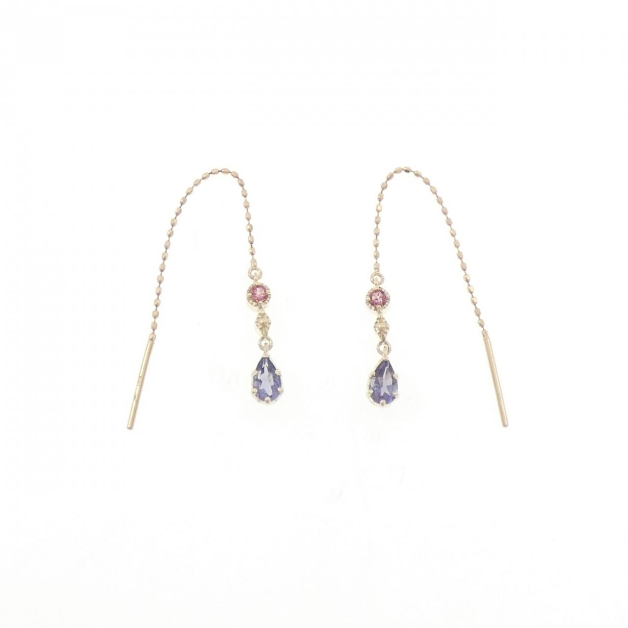 K10YG アイオライト ピアス