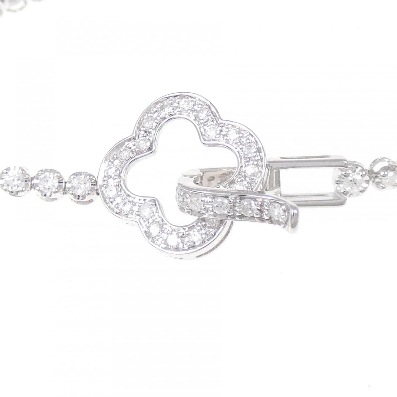 K18WG ダイヤモンド ブレスレット 1.00CT