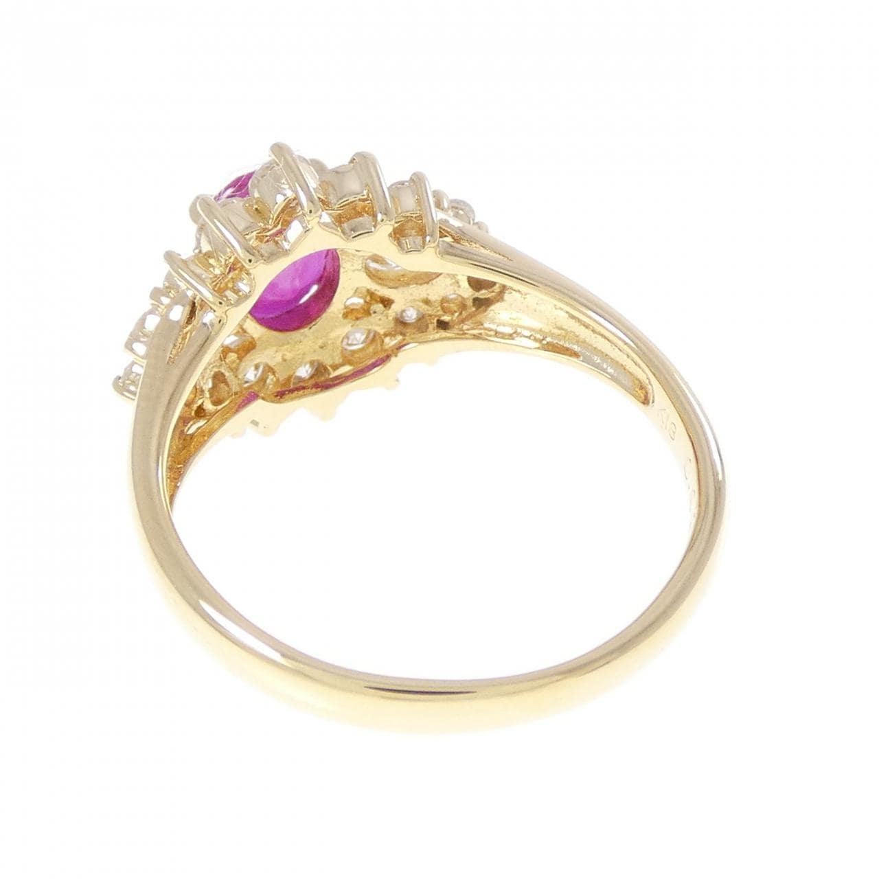 K18YG ルビー リング 0.93CT