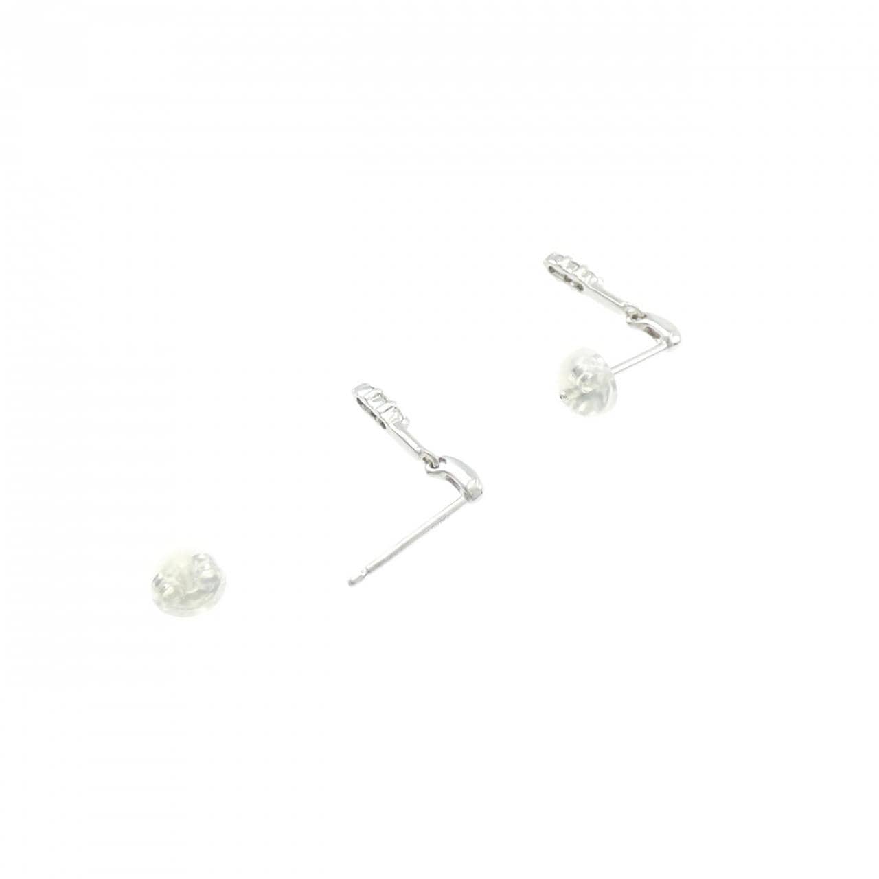 K18WG ダイヤモンド ピアス 0.06CT