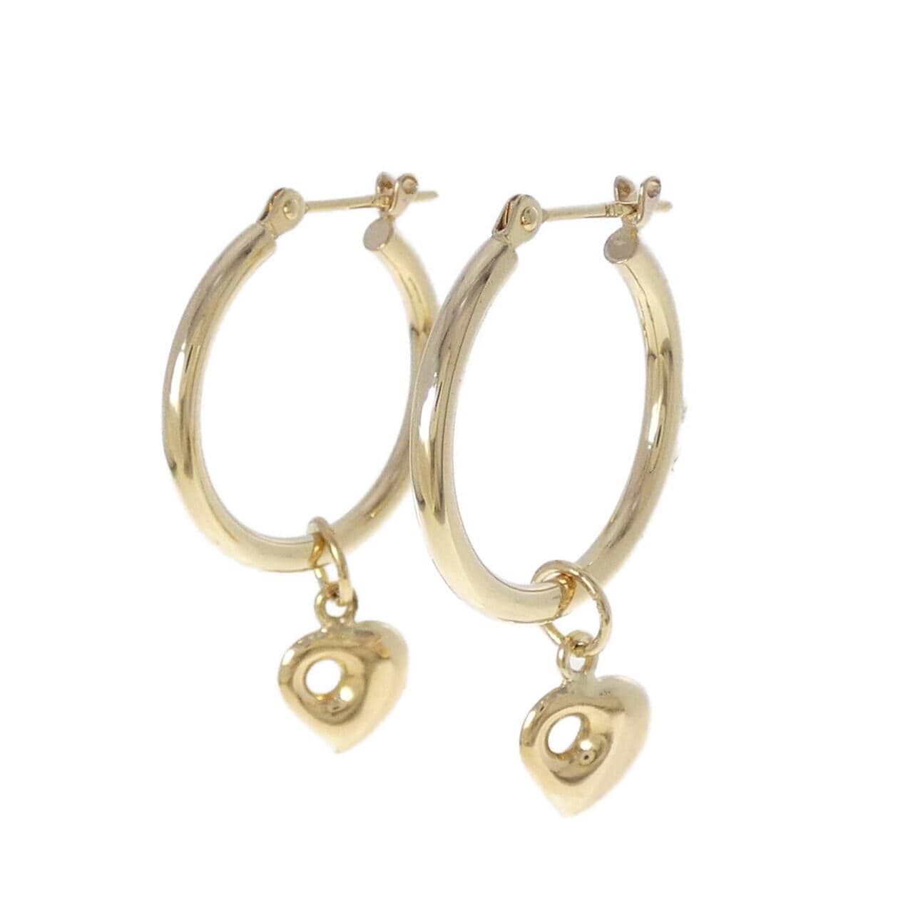 K18YG 2WAY ハート ピアス