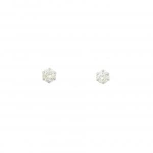 PT900 ソリティア ダイヤモンド ピアス 0.30CT