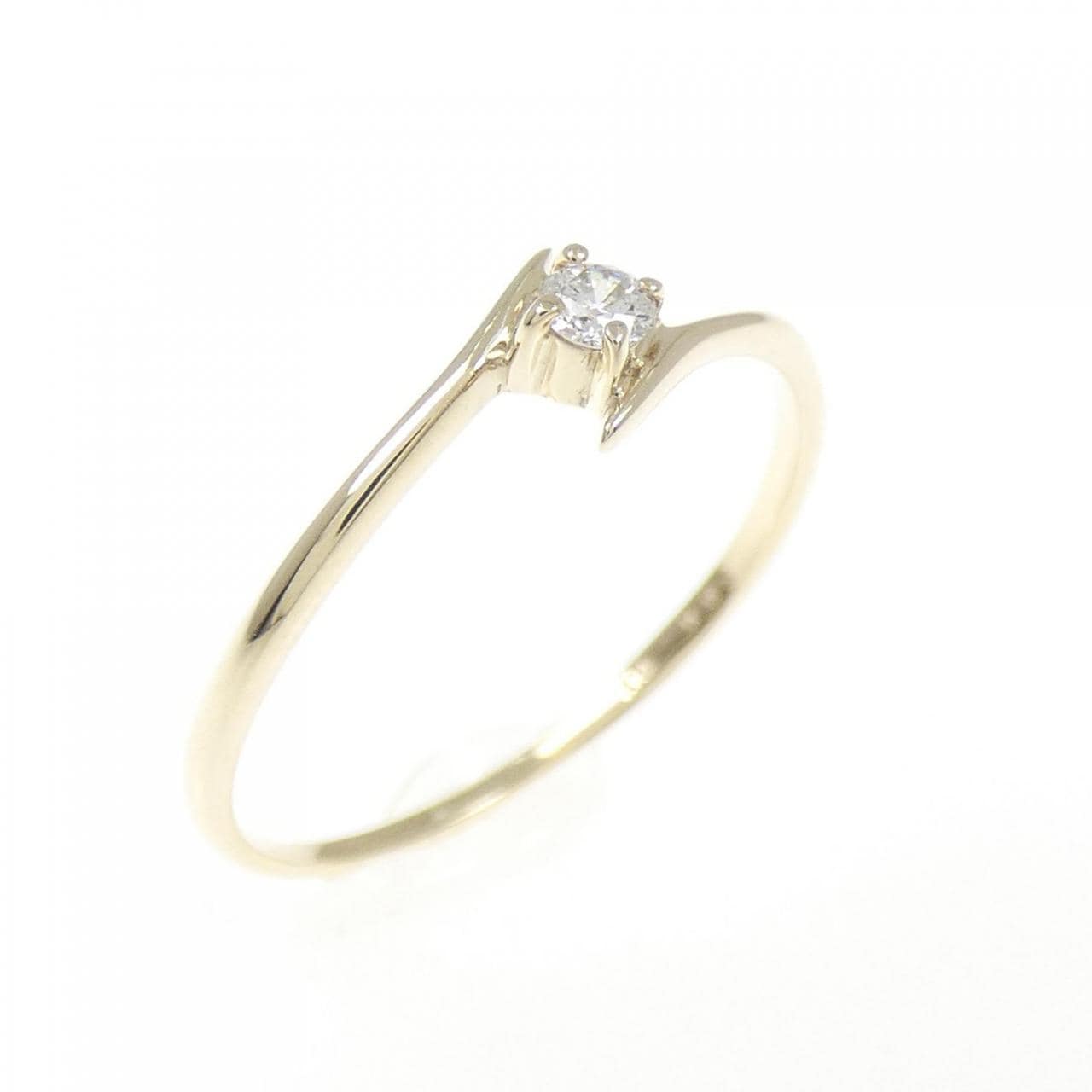 K10YG ダイヤモンド ピンキー リング 0.03CT