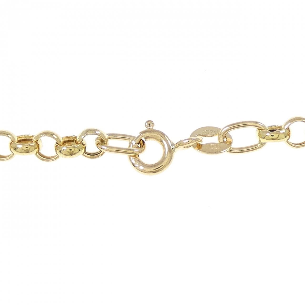 K18YG/750YG(frame) coin necklace