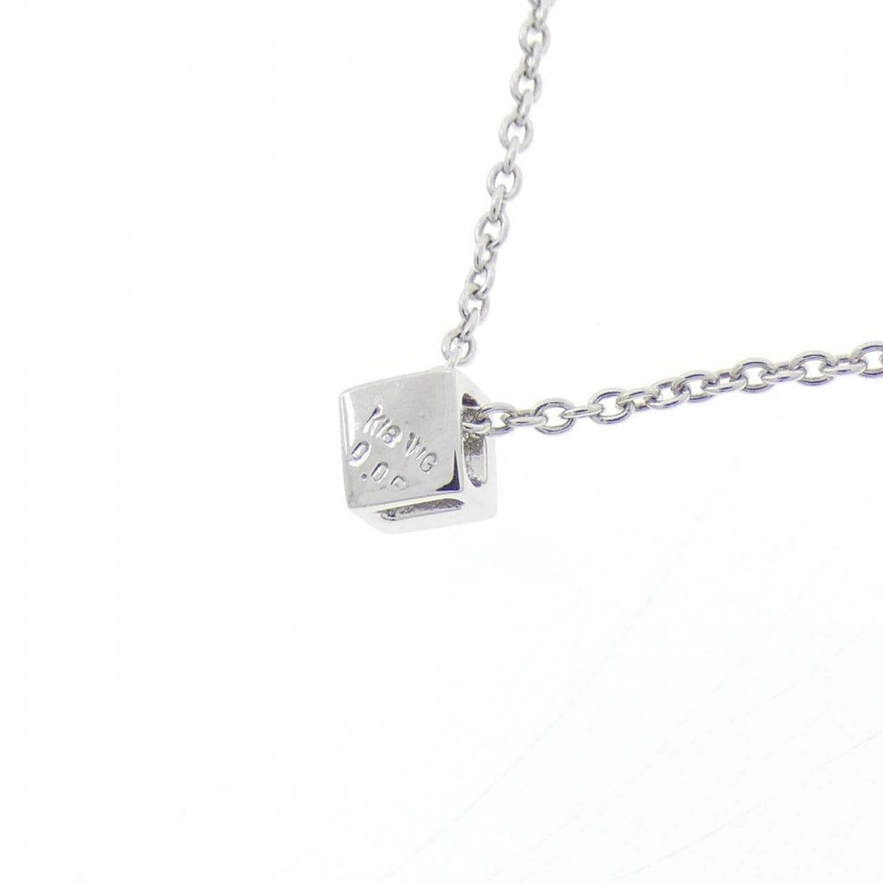 K18WG ダイヤモンド ネックレス 0.05CT