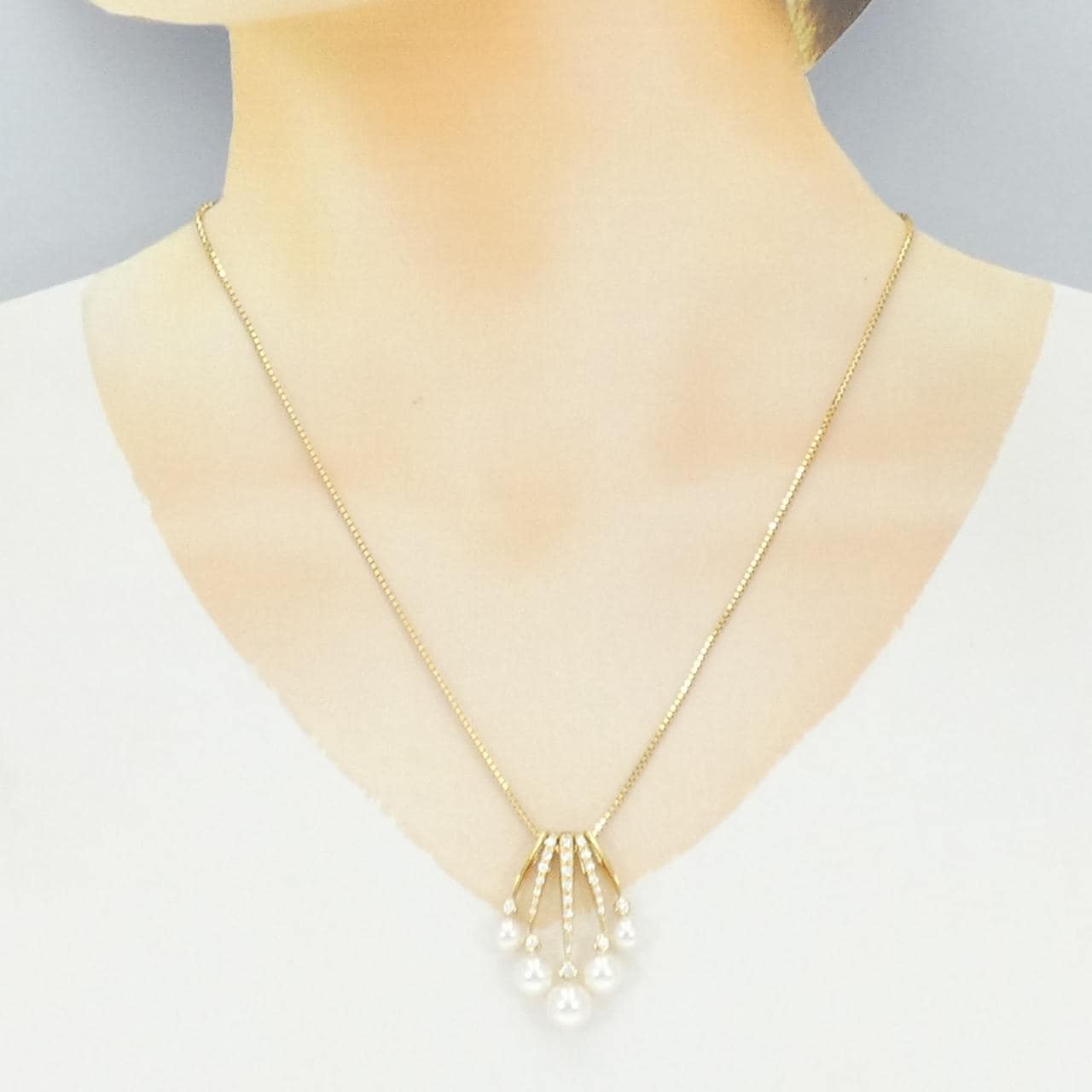 K18YG アコヤパール ネックレス