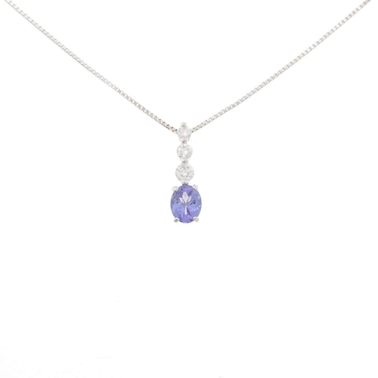 K18WG タンザナイト ネックレス 0.60CT