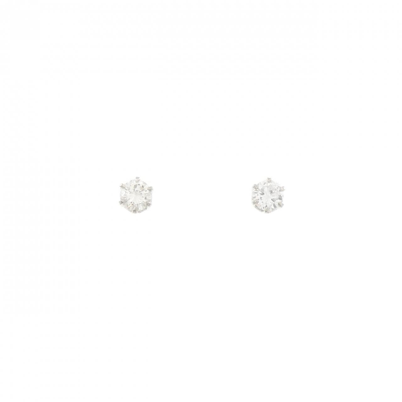 PT900 ソリティア ダイヤモンド ピアス 0.30CT