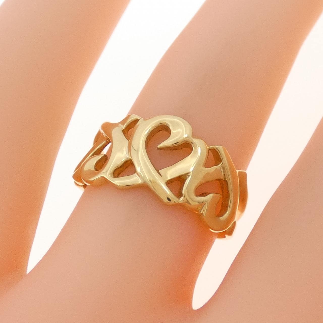 ティファニー トリプルラビングハート リング