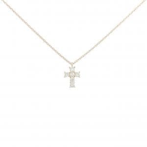 ヴァンドーム クロス ダイヤモンド ネックレス 0.18CT