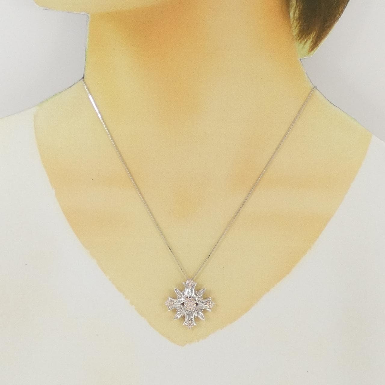 K18WG/K18PG ダイヤモンド ネックレス 0.65CT