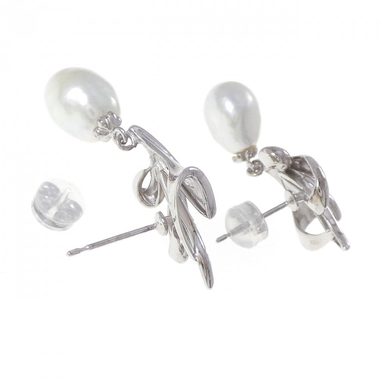 K14WG 白蝶パール ピアス