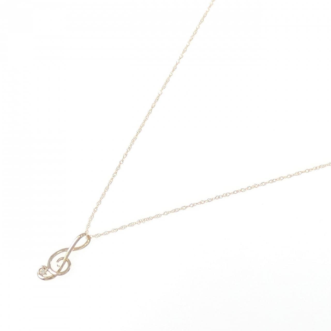 K18PG ダイヤモンド ネックレス 0.01CT