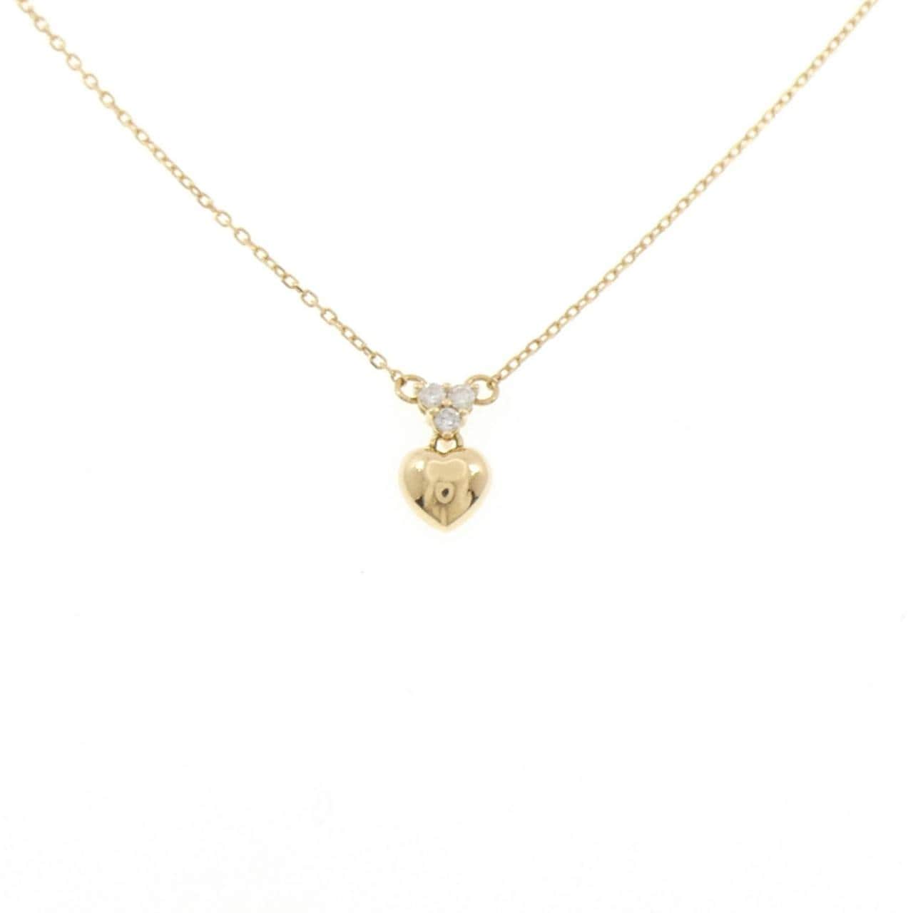 K18YG 心形鑽石項鍊 0.15CT