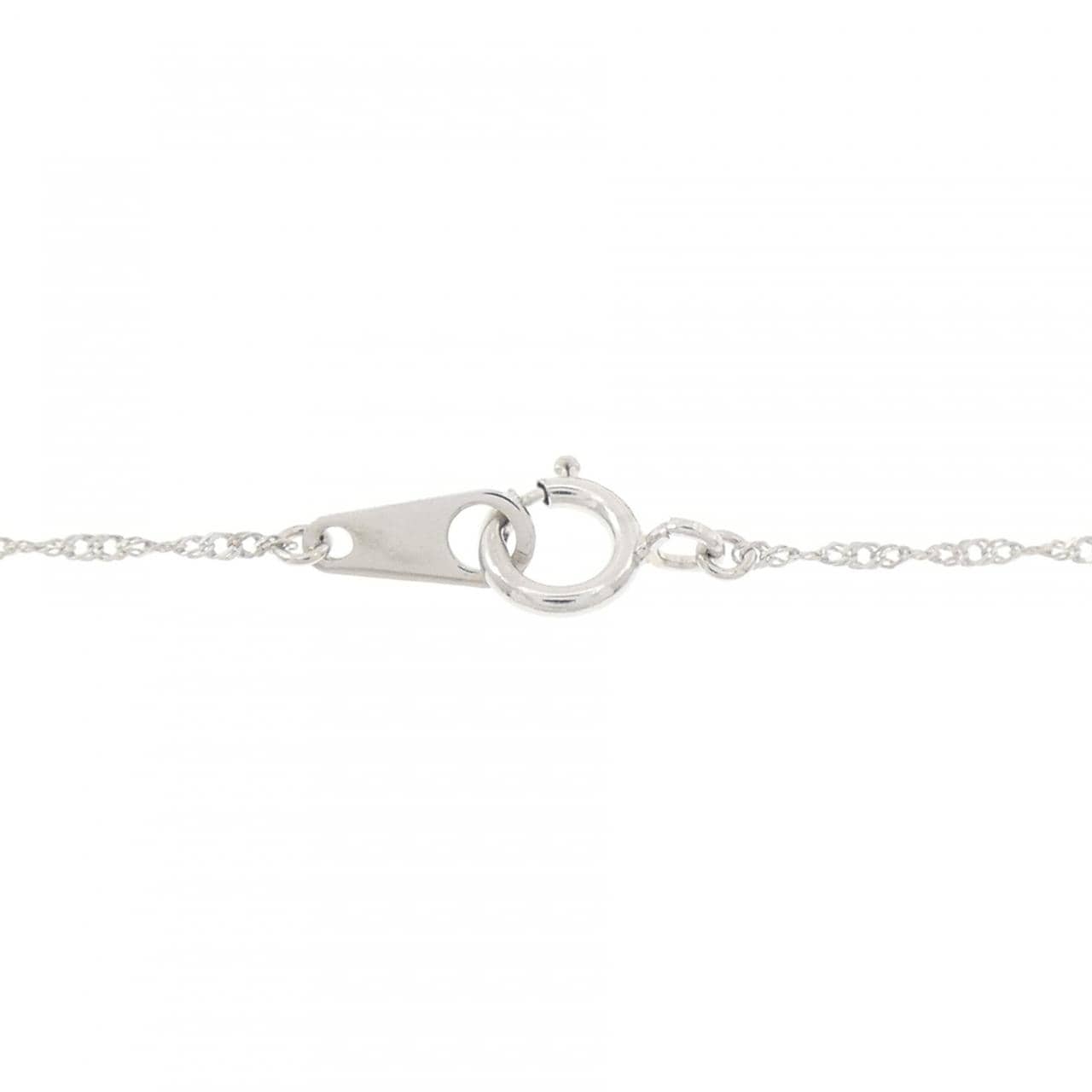 PT900/PT850 フラワー ダイヤモンド ネックレス 0.20CT