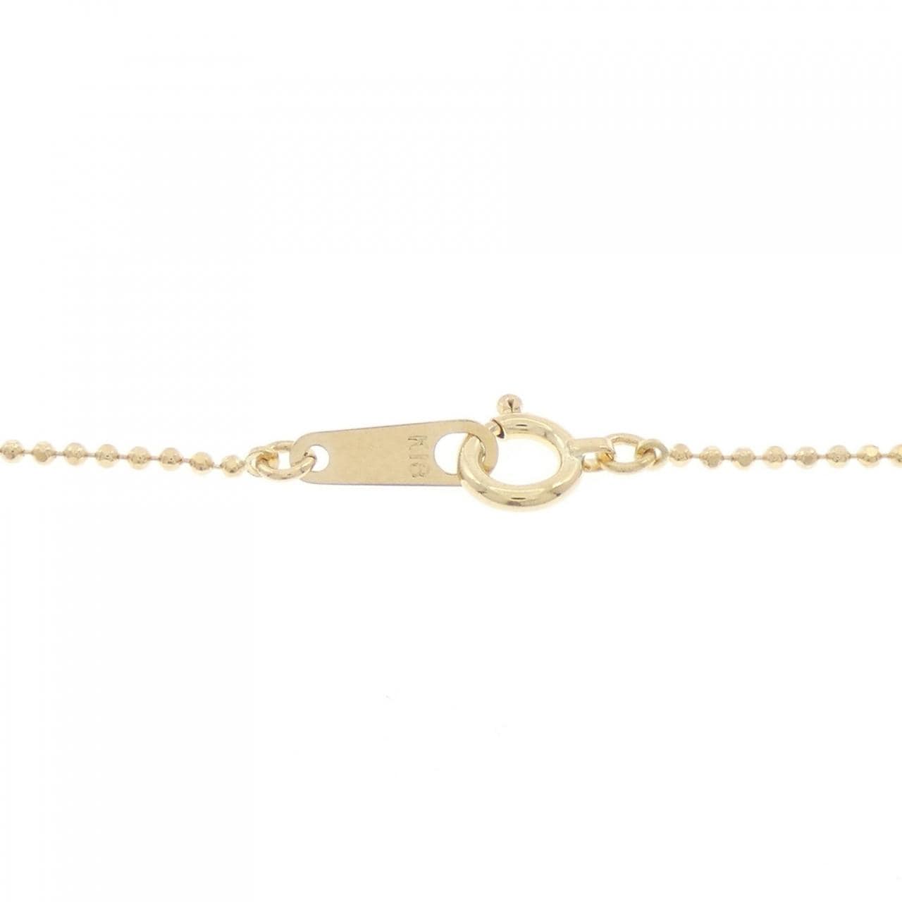K18YG 音符 ダイヤモンド ネックレス 0.12CT
