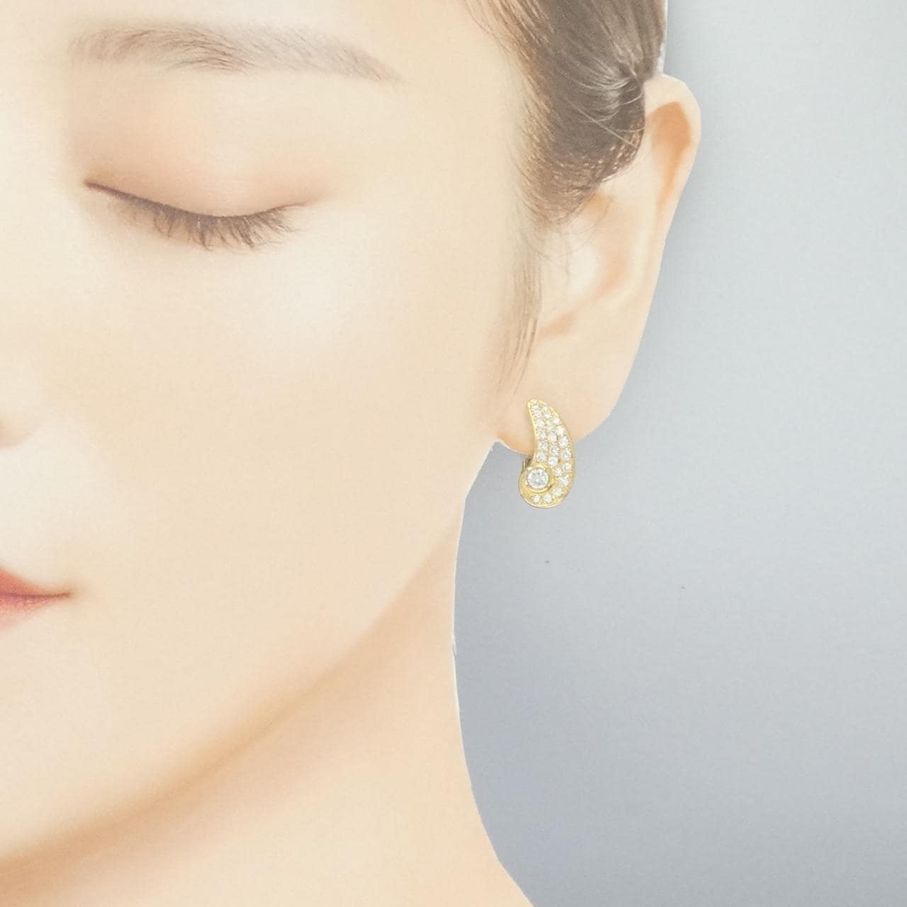 K18YG ダイヤモンド ピアス 0.34CT