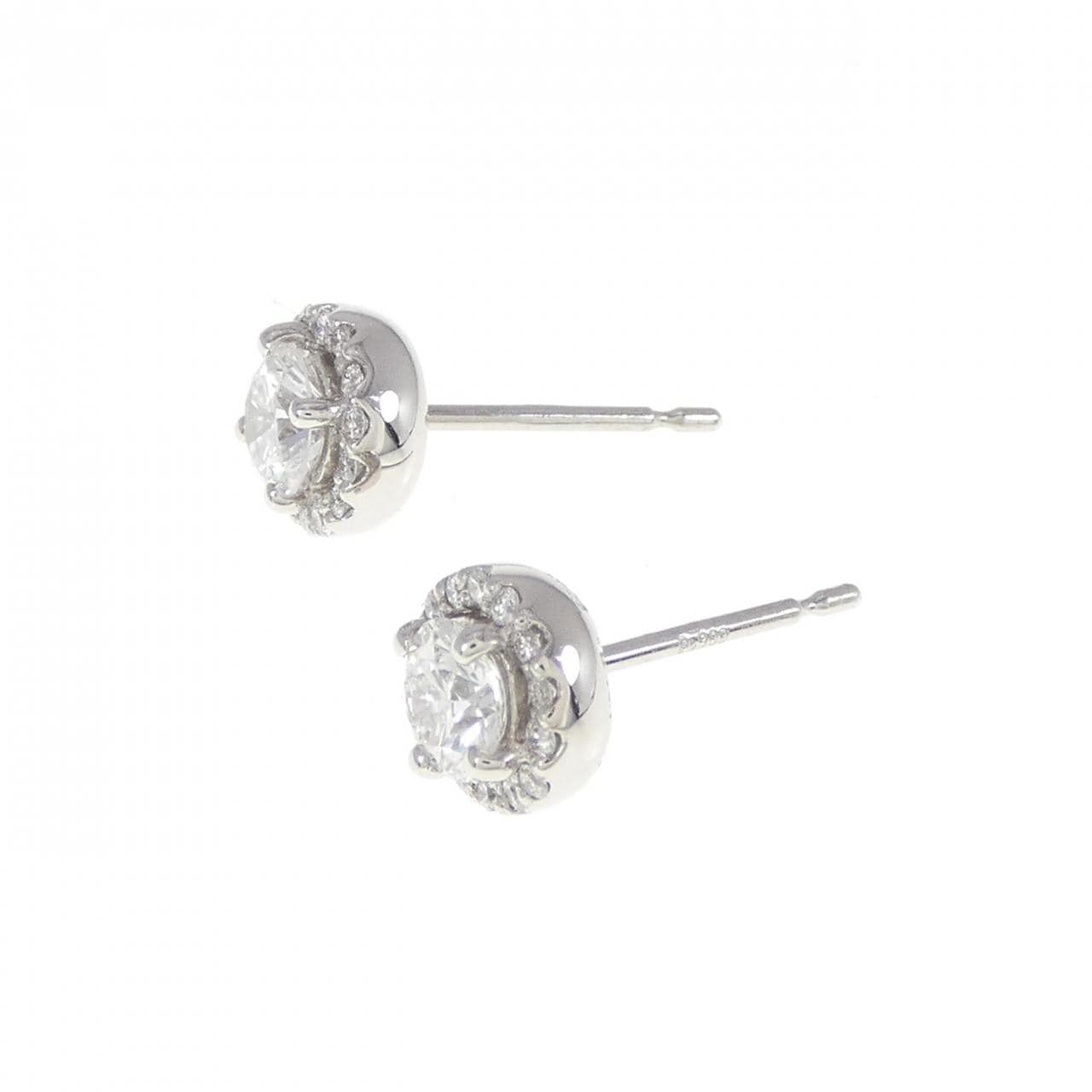 【リメイク】PT/ST ダイヤモンド ピアス 0.308CT 0.328CT D VS2 VG