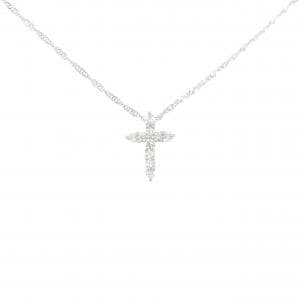 PT900/PT850 クロス ダイヤモンド ネックレス 0.15CT