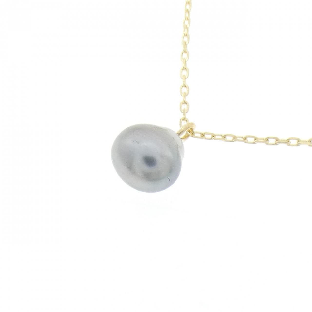 K14YG 黒蝶パール ネックレス