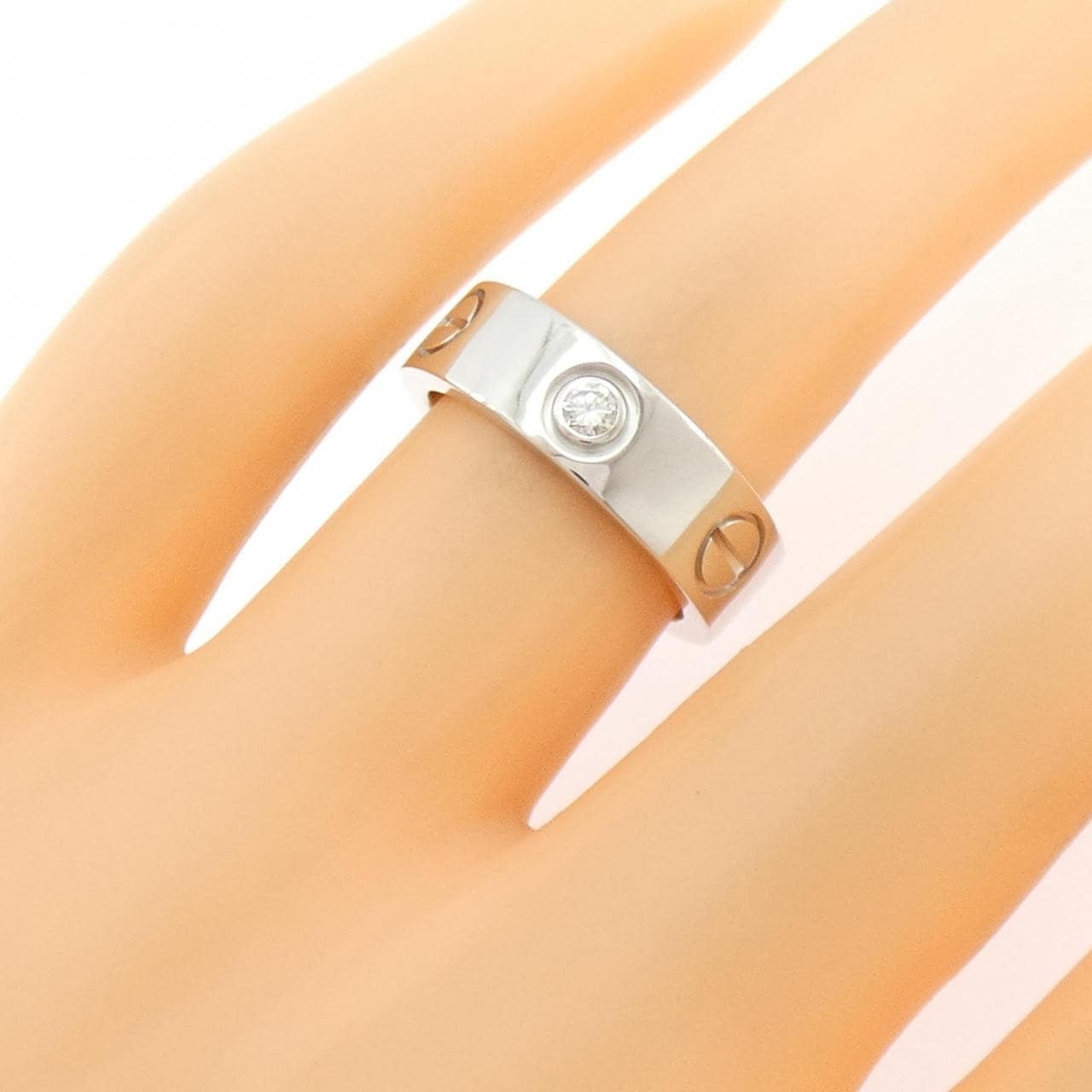 カルティエ ラブ ハーフダイヤ リング