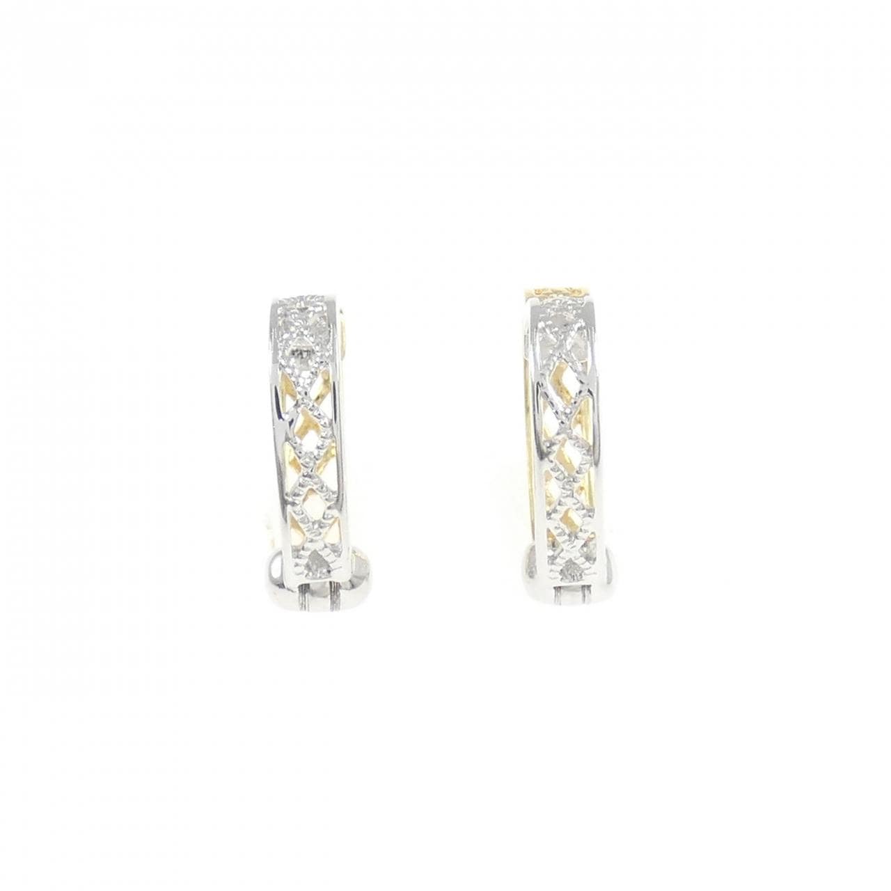 K18YG/K14WG ハート イヤリング