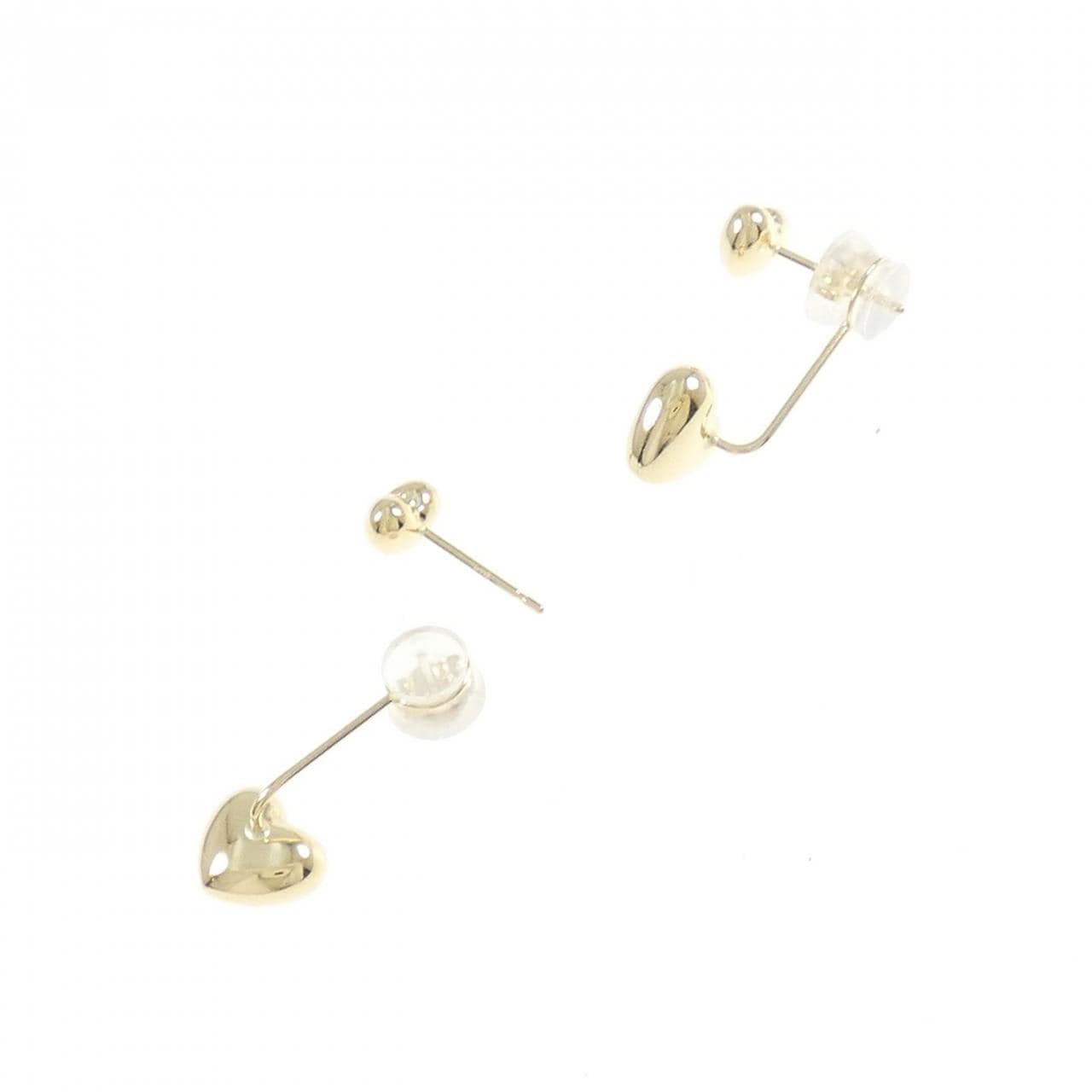 [BRAND NEW] K18YG heart earrings