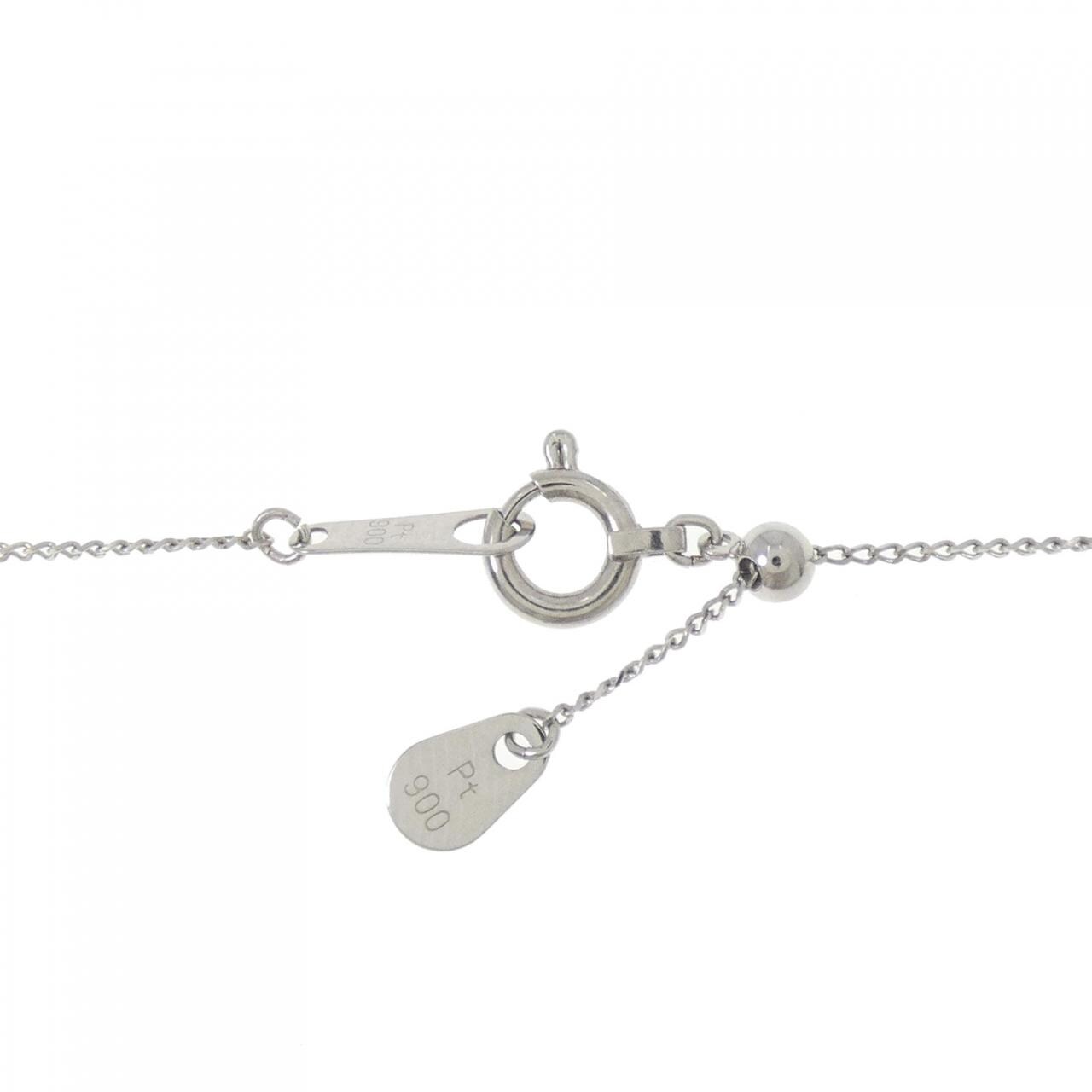 【新品】PT950/PT900 ホースシュー×フラワー ルビー ネックレス 0.40CT