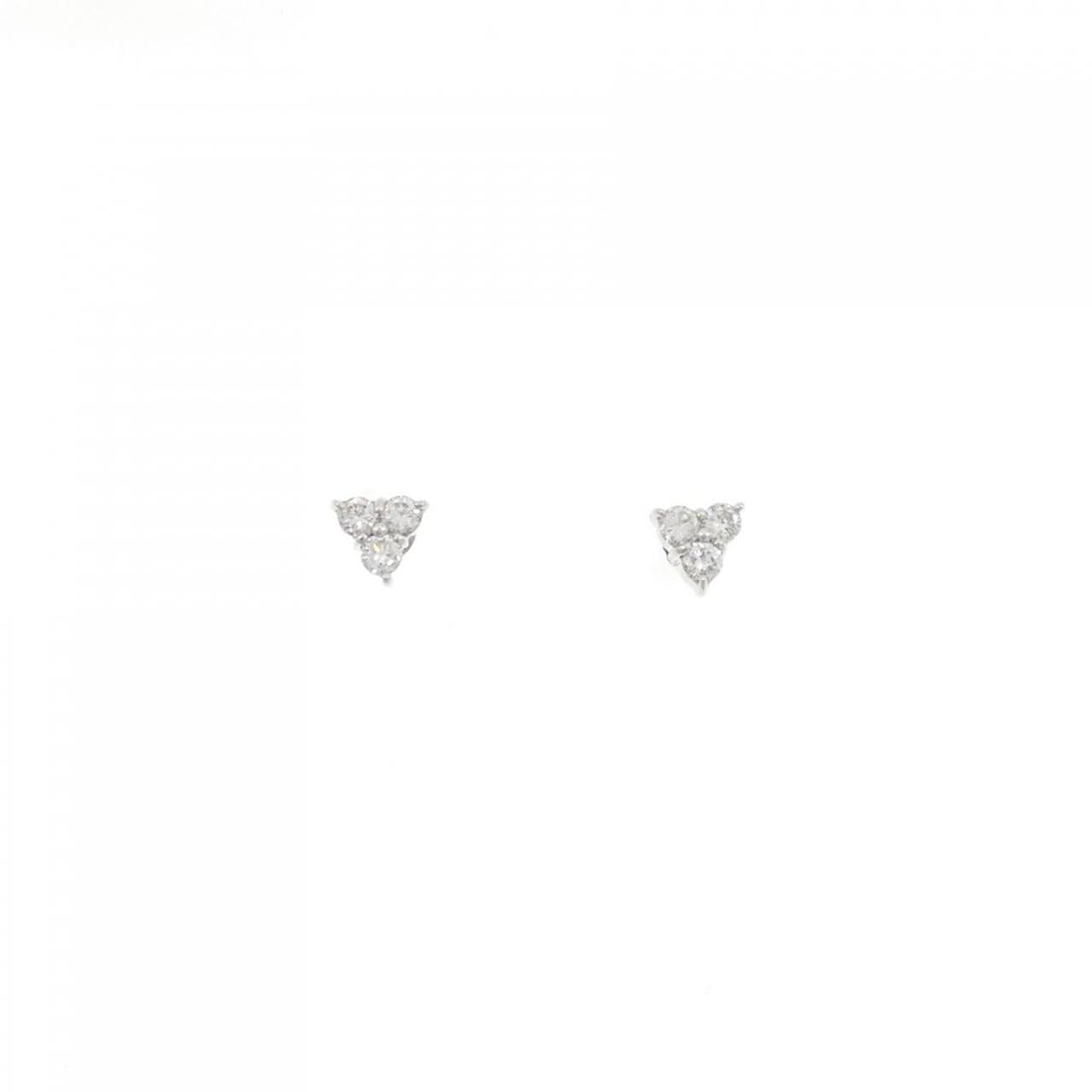 PT900 ダイヤモンド ピアス 0.18CT
