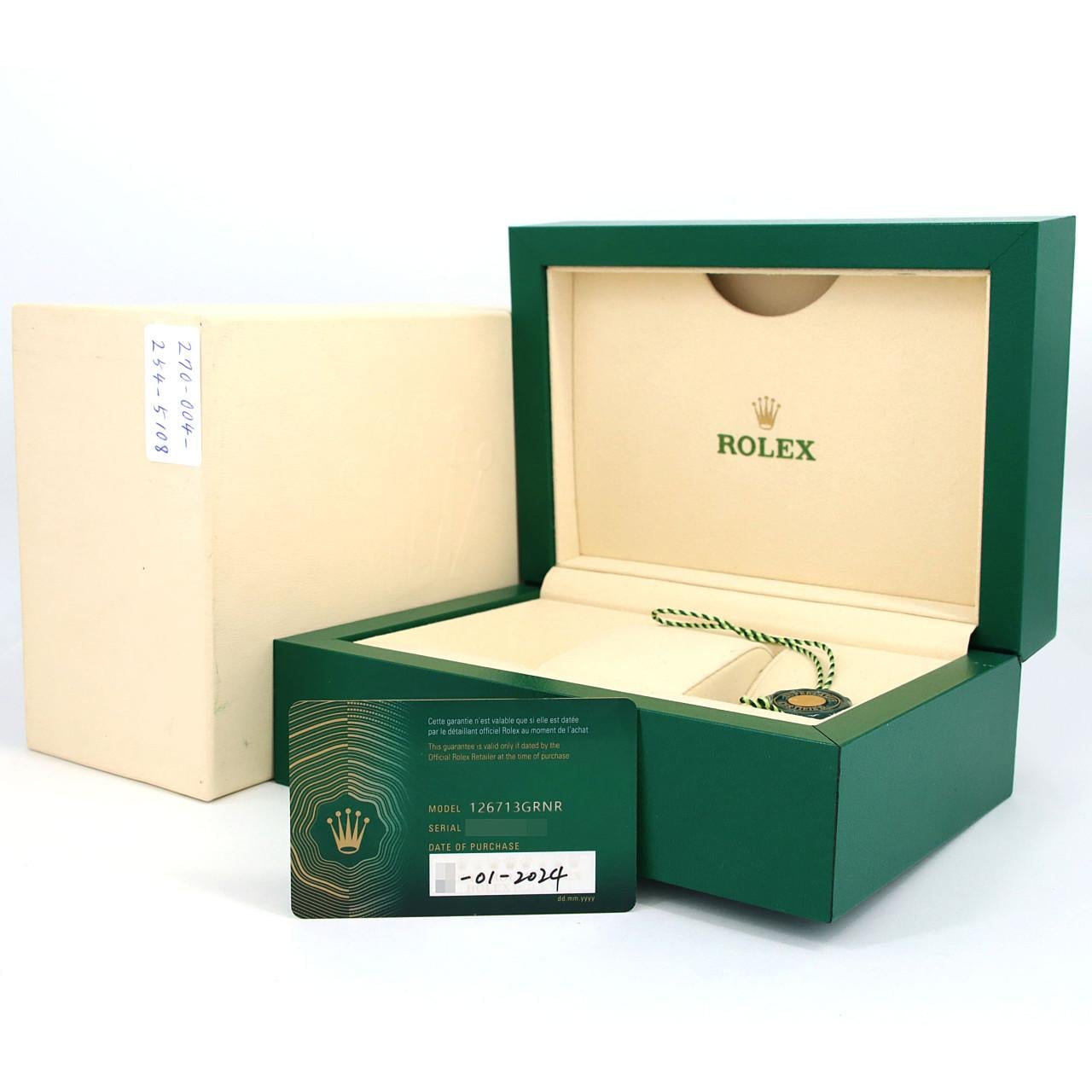 ロレックス GMTマスターⅡ 126713GRNR SSxYG 自動巻 ランダム番