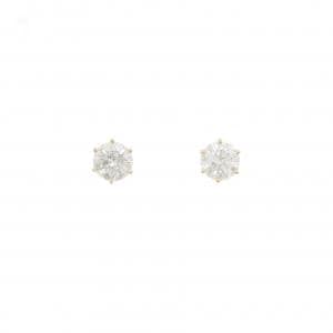 K18YG ソリティア ダイヤモンド ピアス 1.191CT