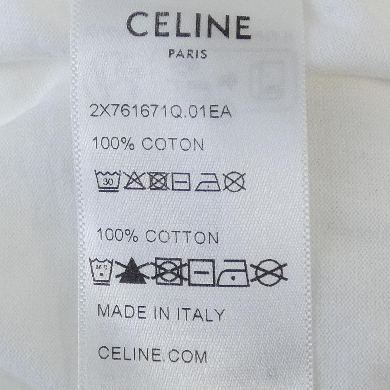 セリーヌ CELINE CELINEプリント クロップドTシャツ 2X761671Q Tシャツ