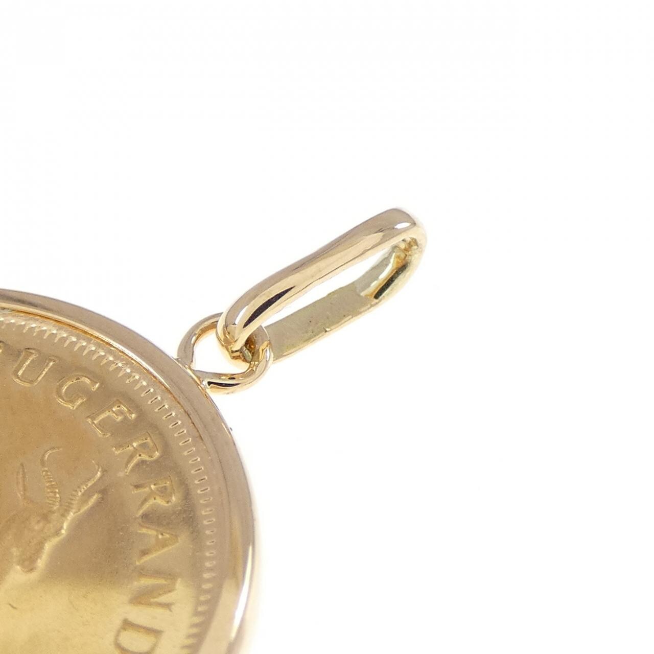 K18YG(枠) コイン ペンダント