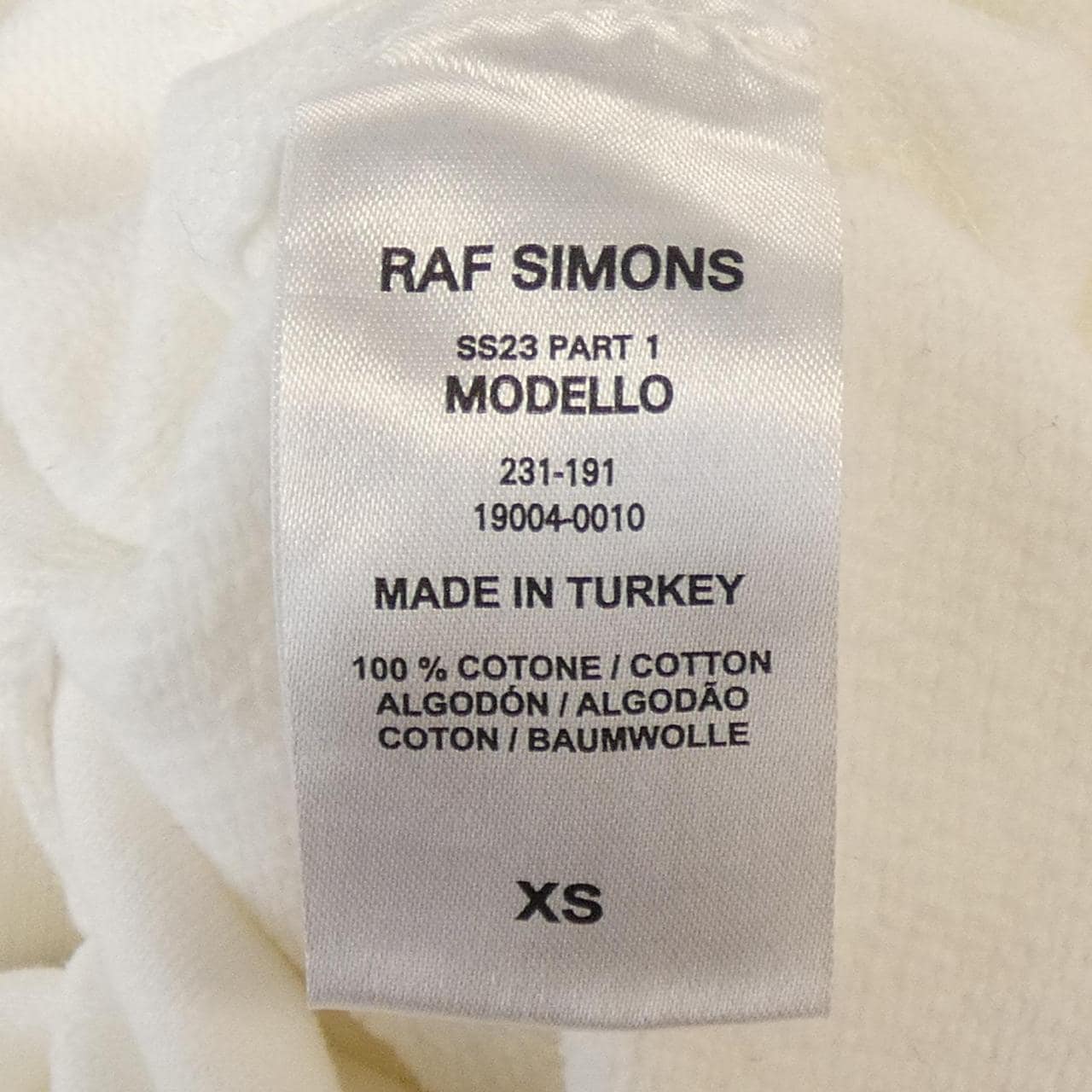 ラフシモンズ RAF SIMONS 231-191 パーカー