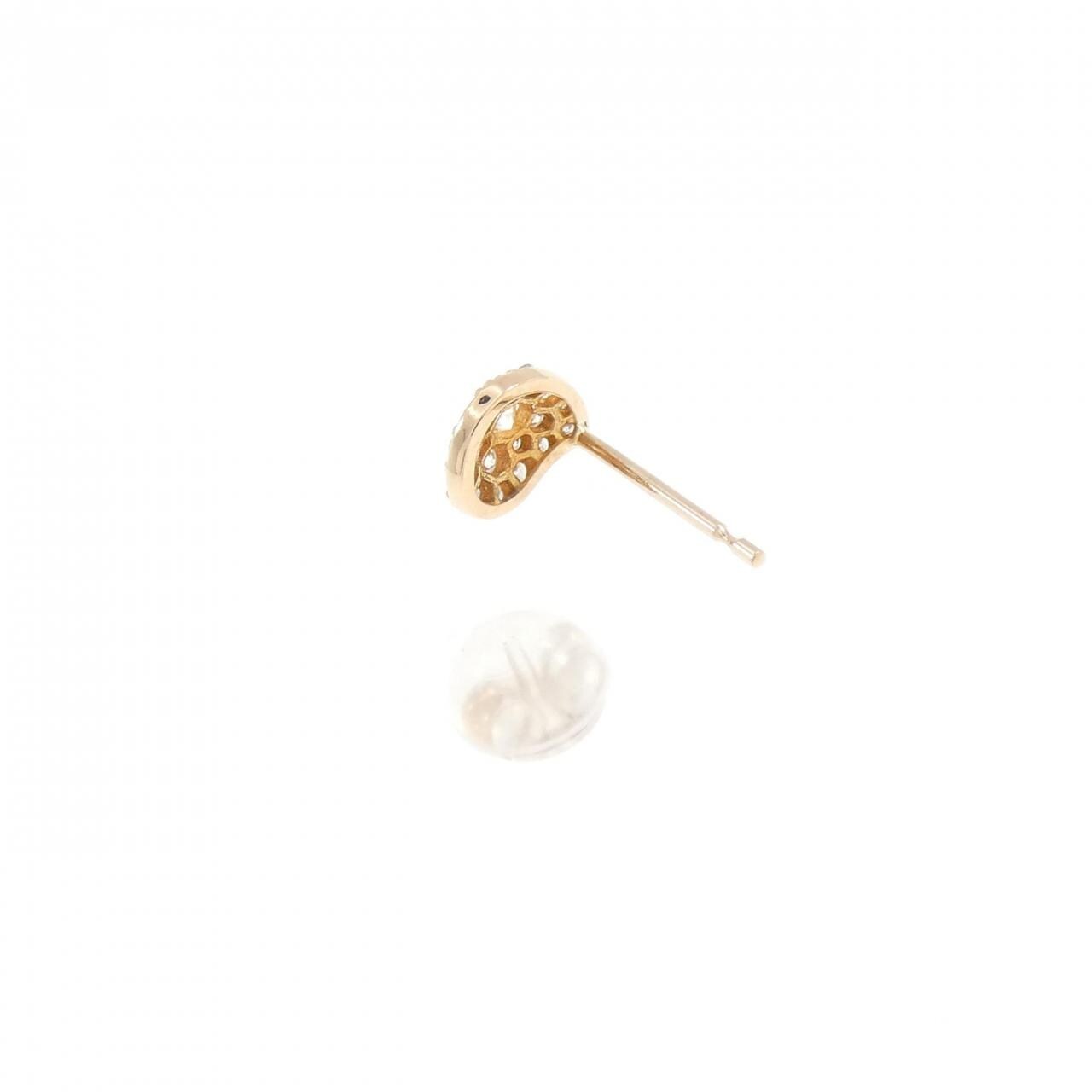 K18PG ダイヤモンド ピアス 0.15CT 片耳