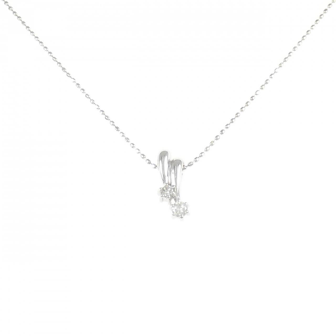 K18WG ダイヤモンド ネックレス 0.09CT