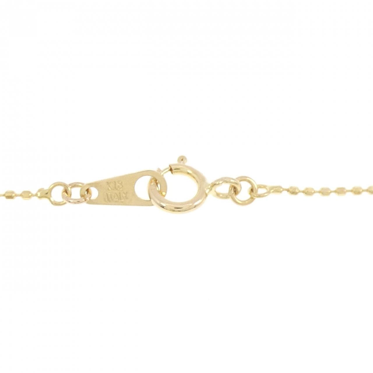 K18YG バタフライ ダイヤモンド ネックレス