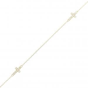 K18YG クロス ダイヤモンド ブレスレット