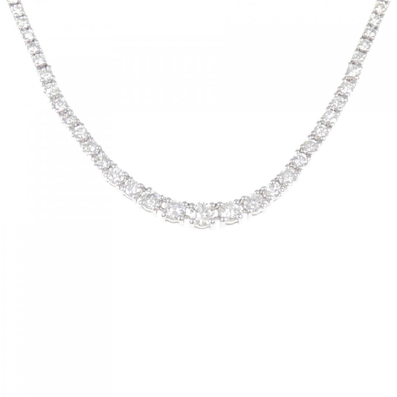 K18WG ダイヤモンド ネックレス 5.68CT