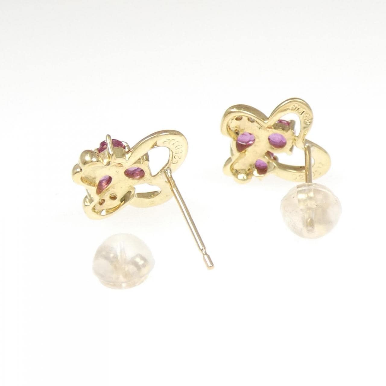 K18YG ルビー ピアス 0.50CT