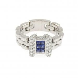 K18WG サファイヤ リング 0.36CT