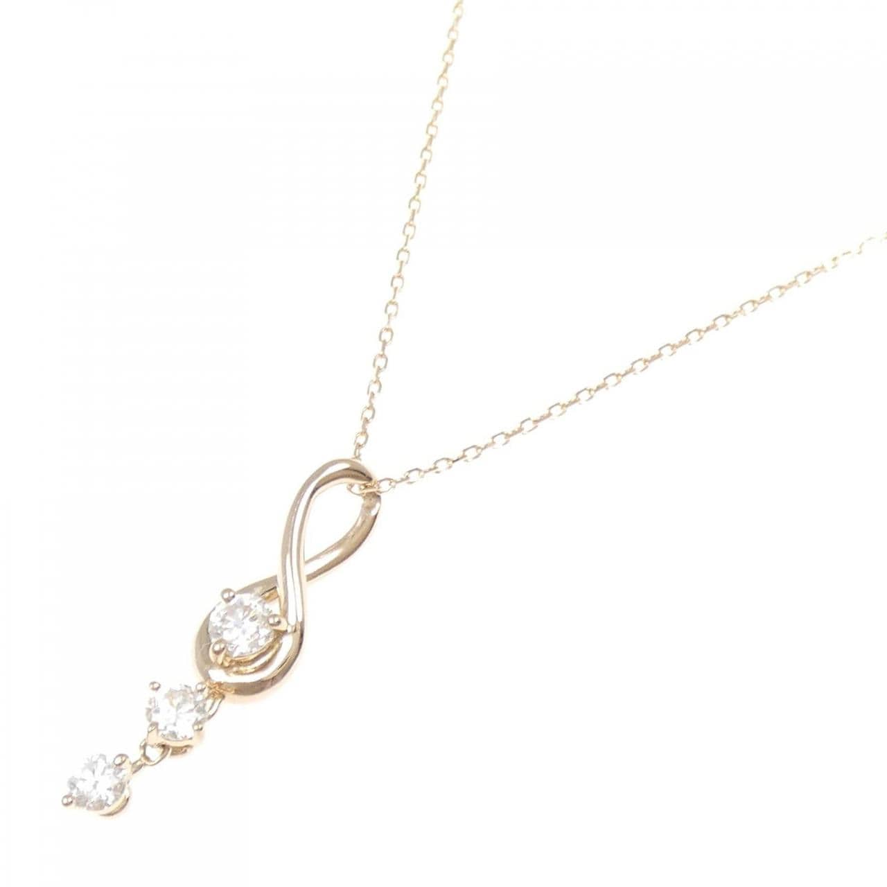 K18PG ダイヤモンド ネックレス 0.30CT