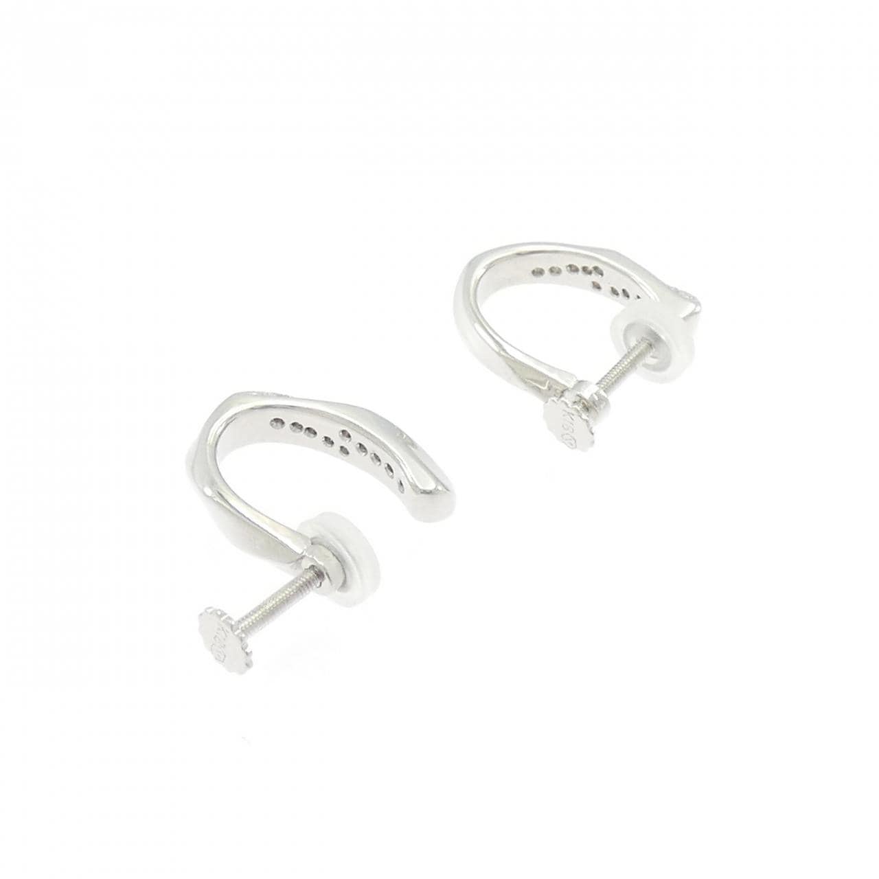 K18WG ダイヤモンド イヤリング