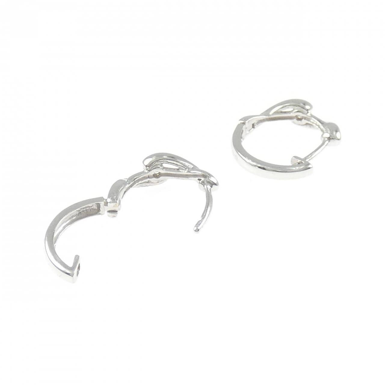 K18WG ダイヤモンド ピアス 0.16CT